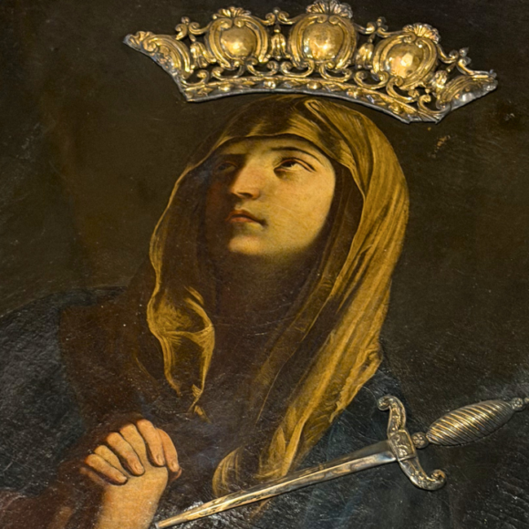 Immagine miracolosa della Madonna Addolorata venerata a Roma durante la solenne traslazione dalla Chiesa della Natività di Piazza Pasquino al Santuario di San Salvatore in Lauro
